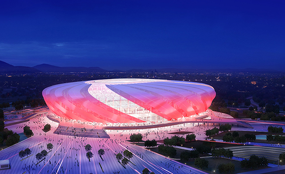 ETFE Roof Membrane Structure Project of Chongqing Longxing Football Stadium Project, the host venue of the 2023 Asian Cup