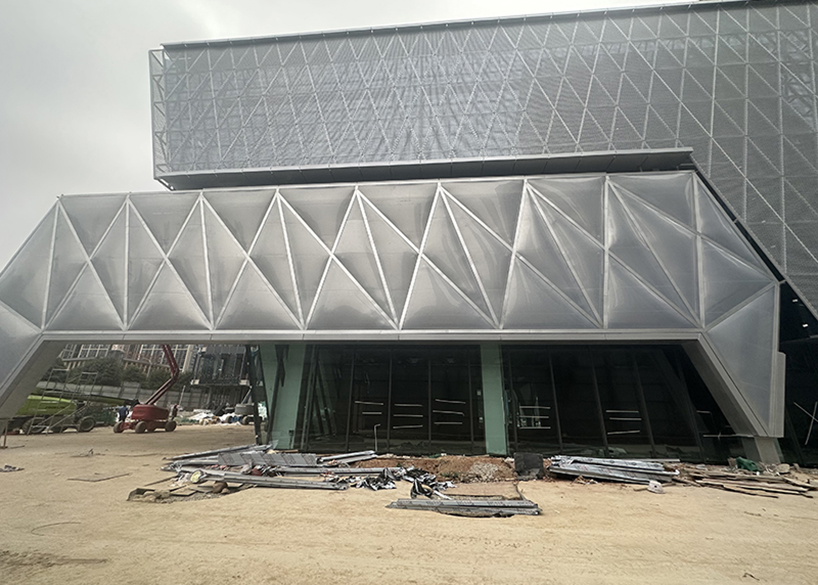 Wanhao ETFE two layers air cushion curtain wall facade tensile structure project