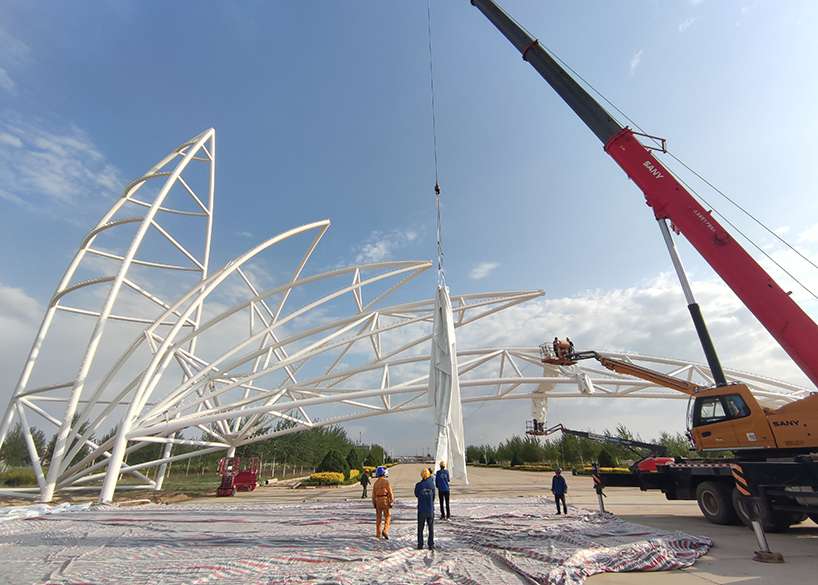 Shaanxi Dingbian Malian desert park steel structure project