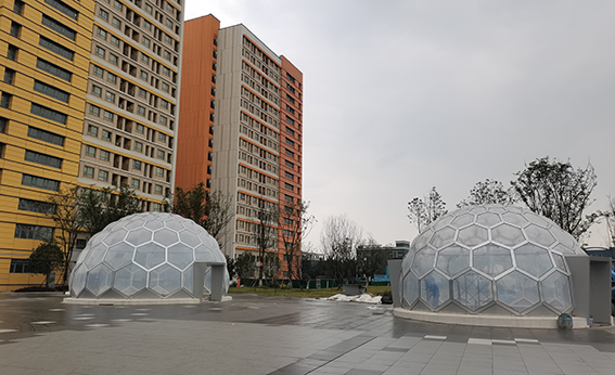 Five-star bazaar steel membrane structure project for wireless innovation city functional space business optimization