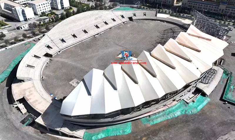 Follow the construction progress | This stadium PTFE membrane structure project has the latest developments ~