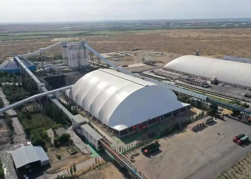 Inner Mongolia Energy Changcheng No.5 coal preparation plant steel framework membrane shed construction project