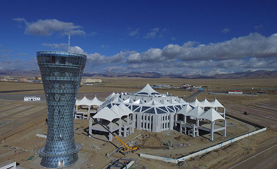 Qinghai Chaka Salt Lake Sky Distribution Center Steel and Membrane Structure Project