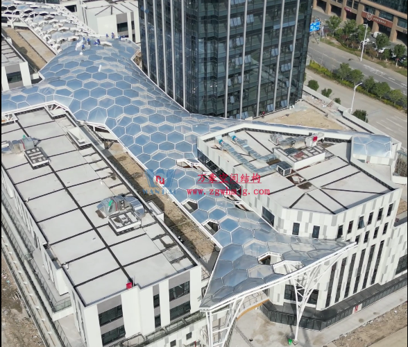 Colorful soft glass - ETFE membrane structure