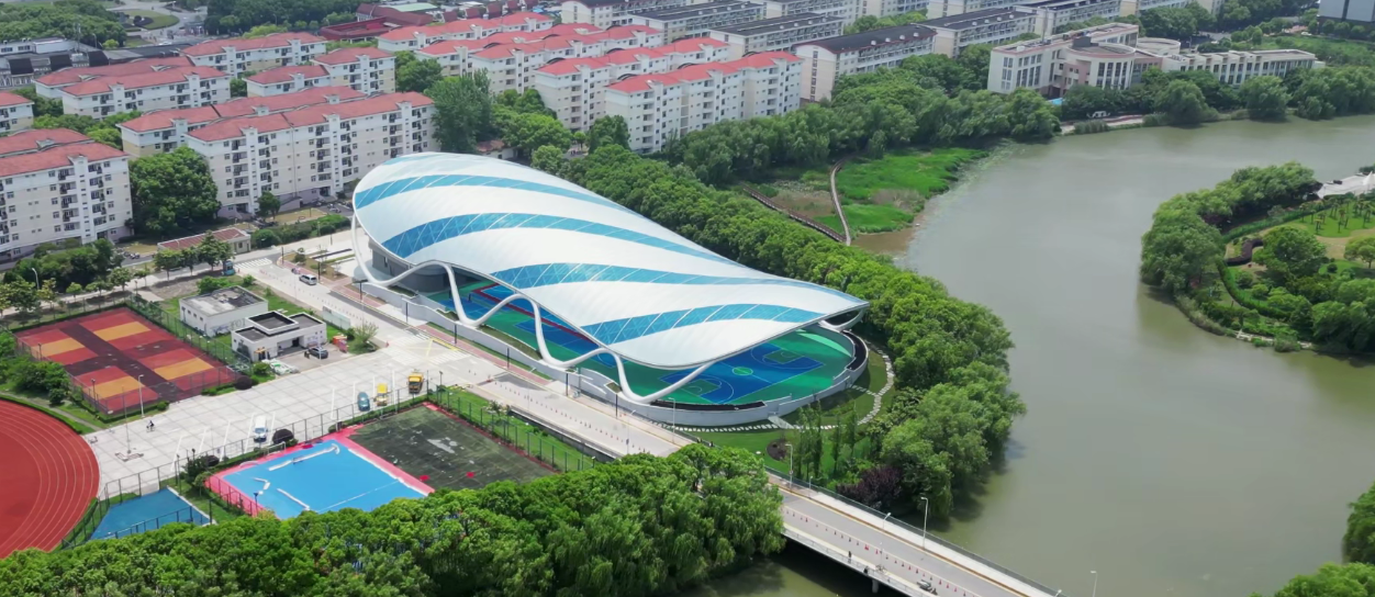 ETFE membrane structure wind and rain playground