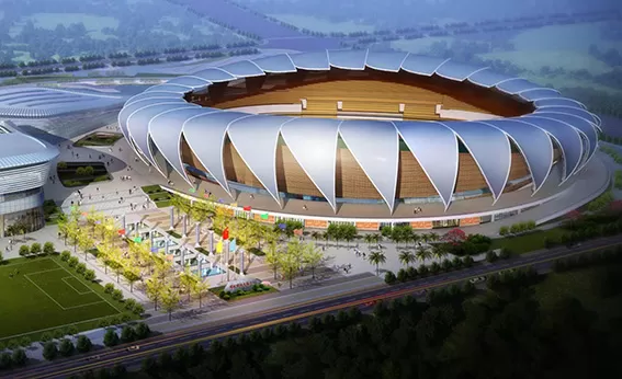 Ruili International Sports and Sports Center construction project stadium house mask structure project