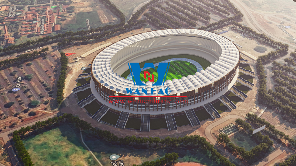 Membrane Roof Structure For Africa Cup Football Stadium,Kenyan
