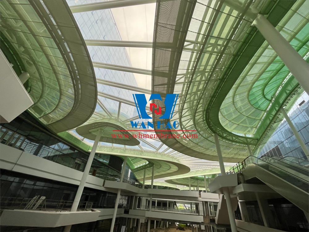 ETFE + PTFE Grid Fabric Membrane For Boduo Sen Valley,HangZhou