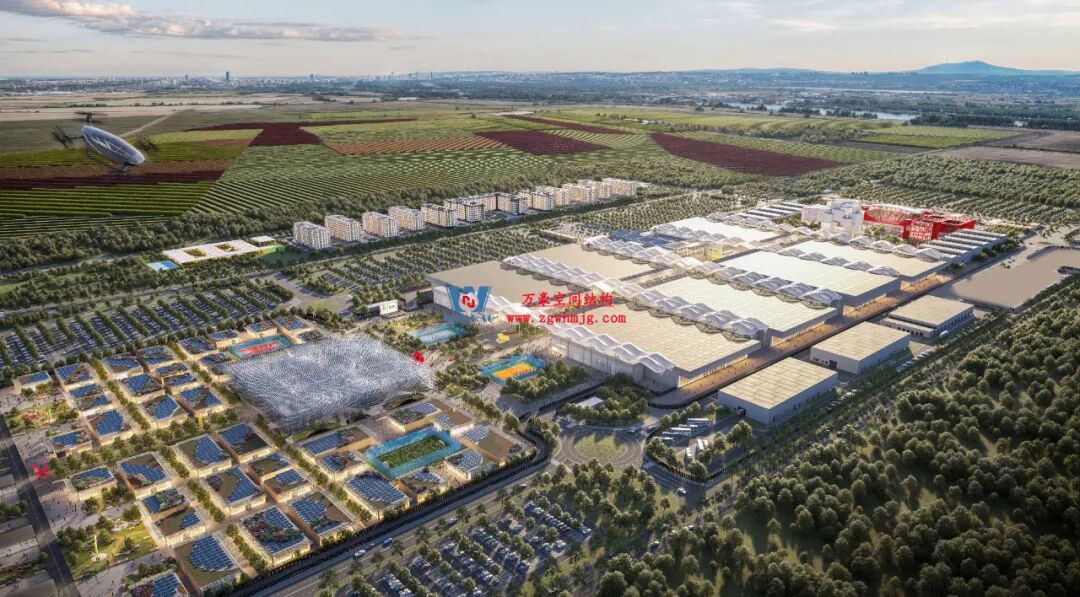 ETFE Tension Structure Membrane Roofing for Serbia Convention and Exhibition Center