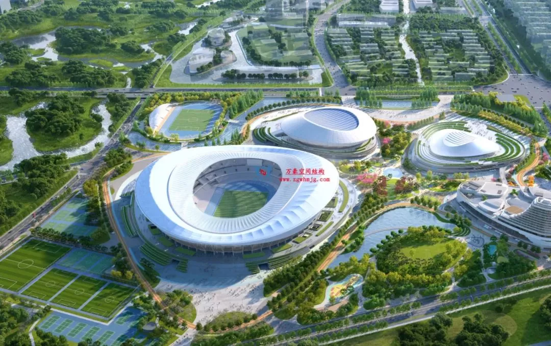 ETFE Tension Structure Membrane Roofing for Wuxi Olympic Sports Center Stadium