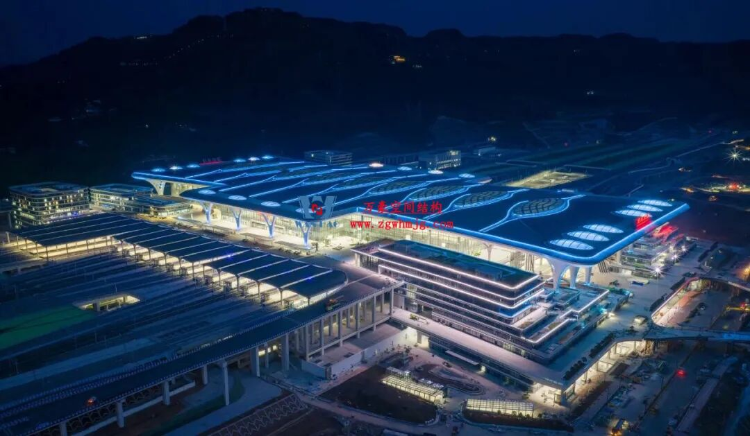 ETFE Tension Membrane Structure Roofing for Chongqing East Station