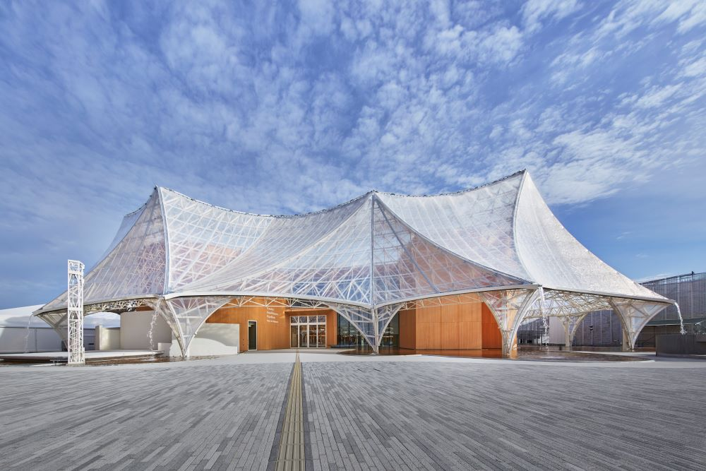 ETFE Membrane Structure Roof and Steel Structure of Osaka Expo in Japan