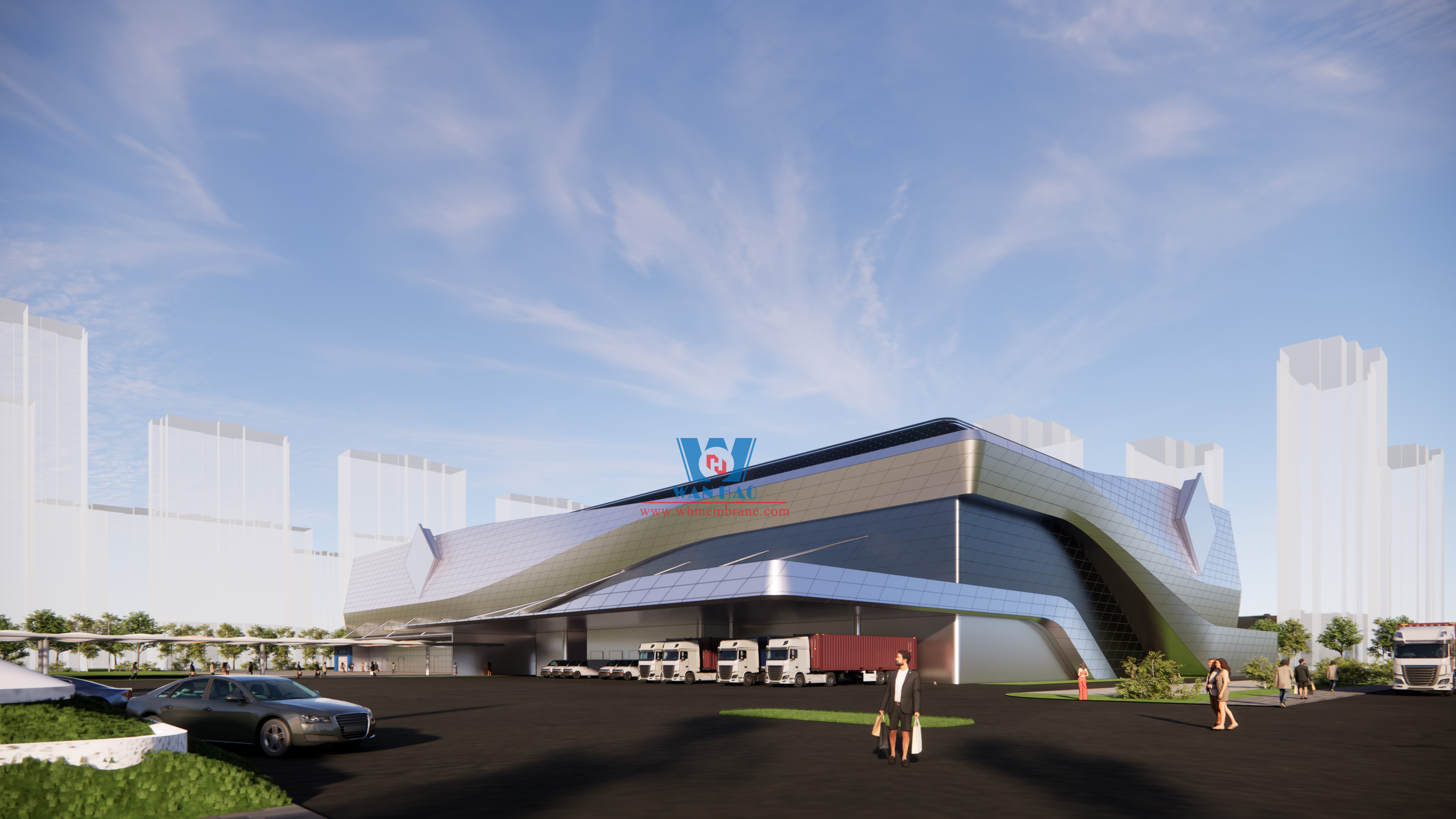 Congratulations to Zhejiang Wanhao Group for winning the bid for the ETFE air cushion canopy project in Taizhou city,Zhejiang province.