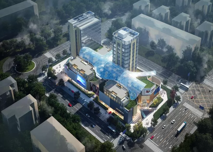 Jiaxing Changli'an Commercial Centre ETFE Tension Structure Membrane Air Cushion Roofing