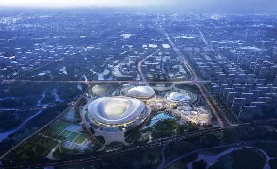 ETFE Tension Structure Membrane Roofing for Wuxi Olympic Sports Center Stadium
