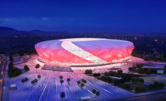 ETFE Roof Membrane Structure Project of Chongqing Longxing Football Stadium Project, the host venue of the 2023 Asian Cup
