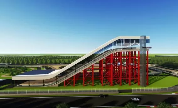 BYD Shaoxing Shengzhou Racing Track Dry Sand Dune Viewing Platform PTFE Membrane Structure