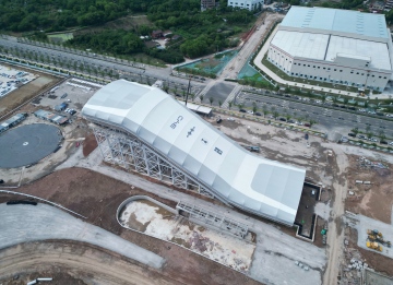 BYD Race track sand dune membrane structure viewing canopy