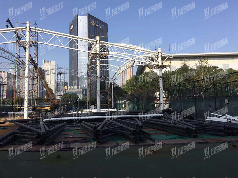 Ningbo Tennis Center Membrane Structure of the second phase Project is Under Construction