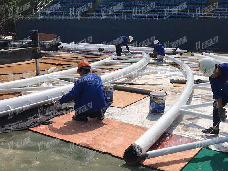 Ningbo Tennis Center Membrane Structure of the second phase Project is Under Construction