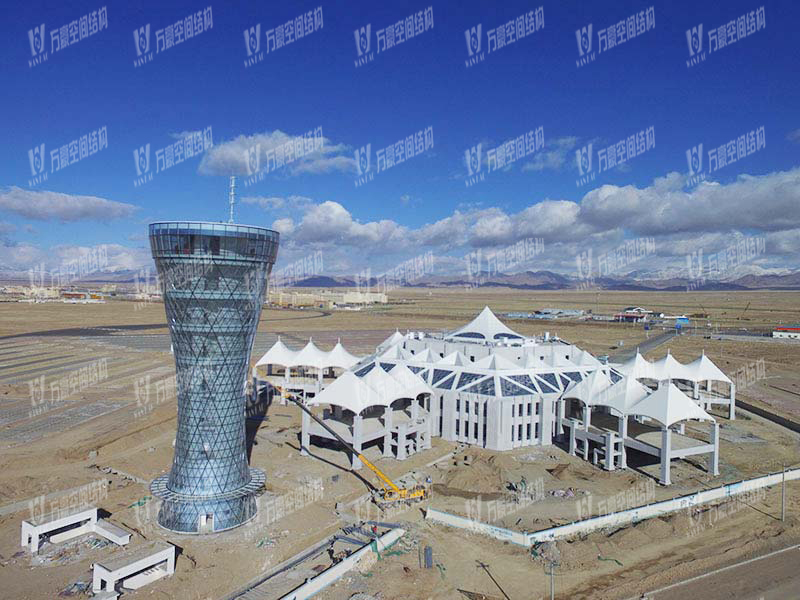 The Steel Membrane Structure Project of the Qinghai Chaka Salt Lake Sky Distribution Center is Completed