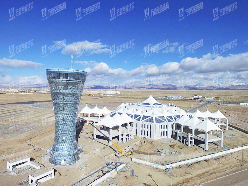 The Steel Membrane Structure Project of the Qinghai Chaka Salt Lake Sky Distribution Center is Completed