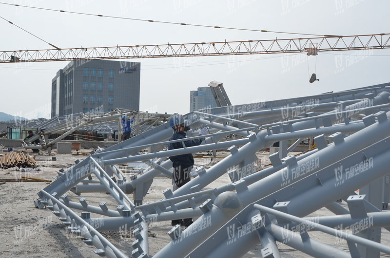 Phase Motor Exhibition Hall Mesh Facade Membrane Structure Project